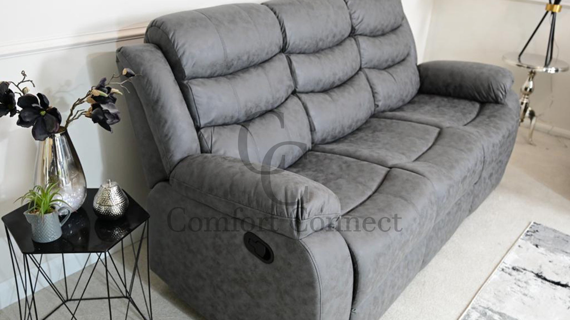Luxury Leather Recliner Sofa Set – Ultimate Comfort & Timeless Style